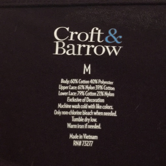Croft & Barrow | Purple Knit Tee, Size M - Picture 3 of 3
